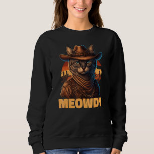 Meowdy Mashup und Howdy Country Music Cat Sweatshirt