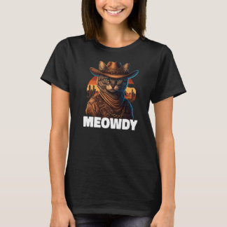Meowdy Mashup und Howdy Country Music Cat T-Shirt