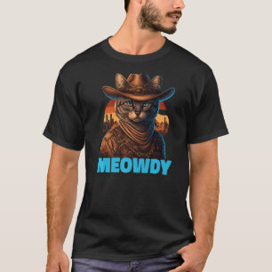 Meowdy Mashup und Howdy Country Music Cat T-Shirt
