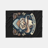 Meowdy Partner Cat Cowboy Hat Howdy Funny Country Fleecedecke (Vorderseite (Horizontal))