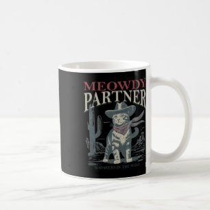 Meowdy Partner flüstert mit Cowboy-Hut Kaffeetasse