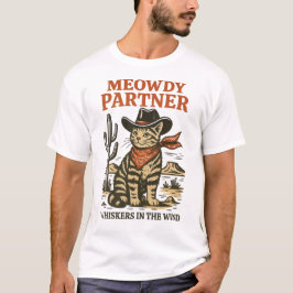 Meowdy Partner - Funny Cowboy Cat Western Design T-Shirt
