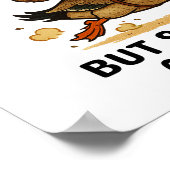 Meowdy Partner Poster, Funny Cowboy Cat Dark Print Poster (Ecke)