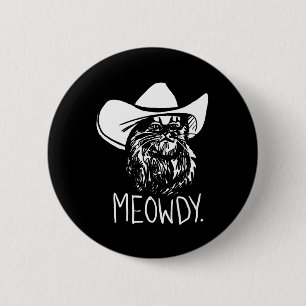 Meowdy Texas Cat Meme Button