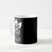 Meowdy Texas Cat Meme Kaffeetasse (Vorderseite Links)