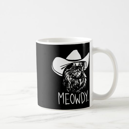 Meowdy Texas Cat Meme Kaffeetasse (Rechts)