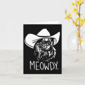 Meowdy Texas Cat Meme Karte (Gelbe Blume)