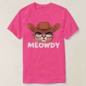 Meowdy Texas Cat mit Cowboy Hat Sonnenbrille Cou T-Shirt (Design vorne)