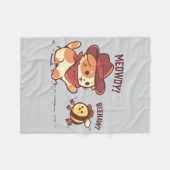 Meowdy und Beehaw Fleecedecke (Vorderseite (Horizontal))