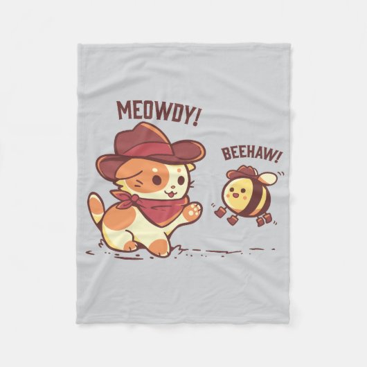 Meowdy und Beehaw Fleecedecke (Vorderseite)