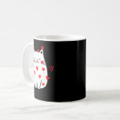 Meowentine Cute Cat Valentines Day Men Women Cat D Kaffeetasse (Vorderseite Links)