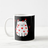 Meowentine Cute Cat Valentines Day Men Women Cat D Kaffeetasse (Links)