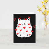 Meowentine Cute Cat Valentines Day Men Women Cat D Karte (Gelbe Blume)