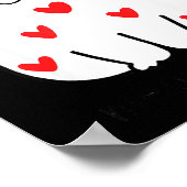 Meowentine Cute Cat Valentines Day Men Women Cat D Poster (Ecke)