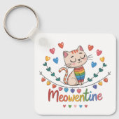 Meowentine Schlüsselanhänger Design for Cat Lovers (Vorderseite)