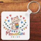 Meowentine Schlüsselanhänger Design for Cat Lovers (Rückseite)