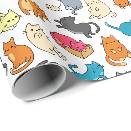 Meowers Geschenkpapier (Rolleneckpunkt)