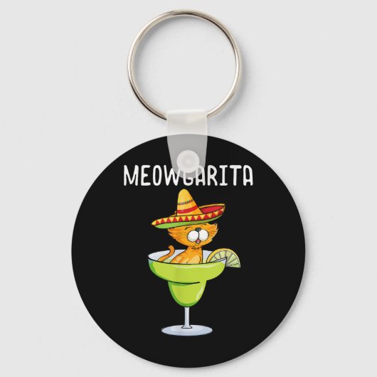 Meowgarita - Cinco De Mayo Margarita Cat Lover Schlüsselanhänger (Vorderseite)