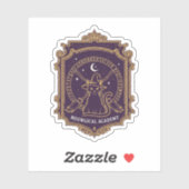 Meowgical Academy - Wappen der Hexenkkatze Aufkleber (Blatt)