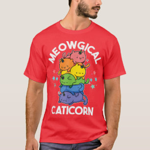 Meowgical Caticorn Funny Unicorn & Niedlich Kittyc T-Shirt