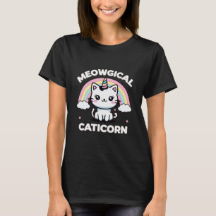 Meowgical Caticorn Niedlich Unicorn Cat Kawaii Des T-Shirt