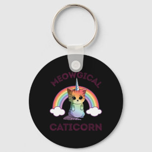 Meowgical Caticorn T Shirt Cat Unicorn Girls Schlüsselanhänger