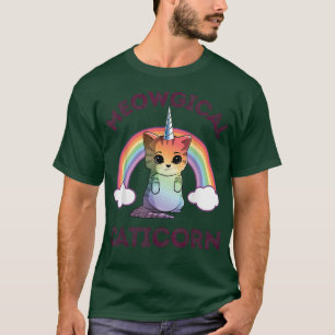 Meowgical Caticorn T-Shirt Katze Einhorn Mädchen