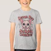 Meowgical Cuteness - Kawaii Devon Rex Cat Tri-Blend Shirt (Vorderseite)