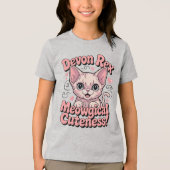 Meowgical Cuteness - Kawaii Devon Rex Cat Tri-Blend Shirt (Vorderseite)