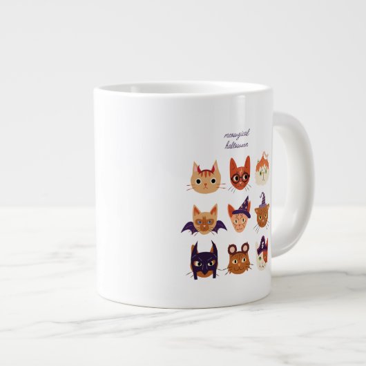 Meowgical Halloween Cats Jumbo-Tasse (Vorderseite Rechts)