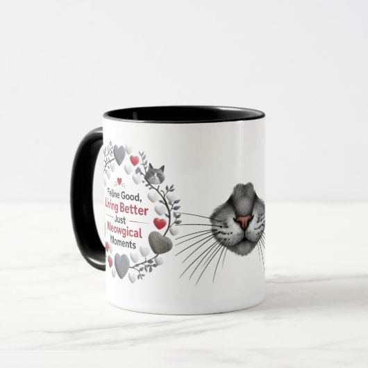 Meowgical Vibes - Living Better Cat Combo Tasse (1 (Vorderseite Links)