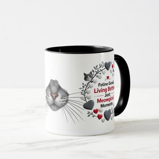 Meowgical Vibes - Living Better Cat Combo Tasse (1 (VorderseiteRechts)