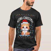 Meowi Christmas Cat Liebhaber T-Shirt (Vorderseite)