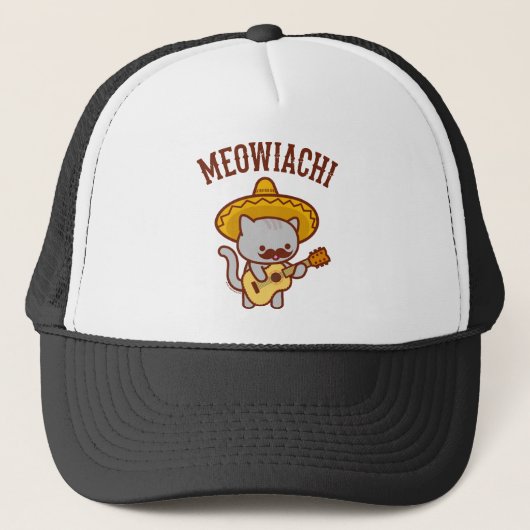 Meowiachi Cat Trucker Hat Truckerkappe (Vorderseite)