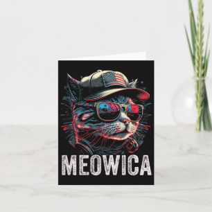 Meowica 4. Juli Katze American Flag Amerika USA Karte