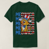 Meowica 4. Juli Merica Kat American Flag Onkel T-Shirt (Design vorne)