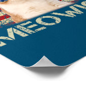 Meowica Cat 4. Juli Patriotic USA Poster (Ecke)