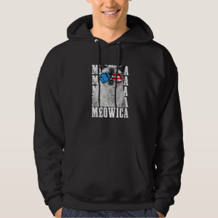 Meowica Cat Eagle American Symbol Usa Patriotic Hoodie