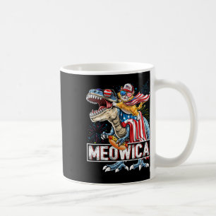 Meowica Cat T Rex Dinosaurier 4. Juli American Fl Kaffeetasse