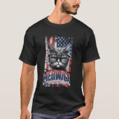 Meowica Fluff Yeah Patriotische Katze 4. Juli T-Shirt (Vorderseite)