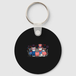 Meowica Katze 4. Juli amerikanische Flagge patriot Schlüsselanhänger