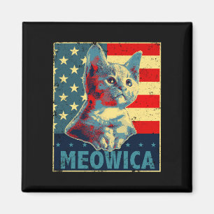 Meowica Katze 4. Juli patriotische amerikanische F Magnet
