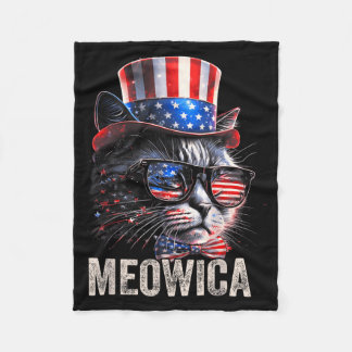 Meowica Lustige Katze 250 Jahre Amerikanisch 250. Fleecedecke