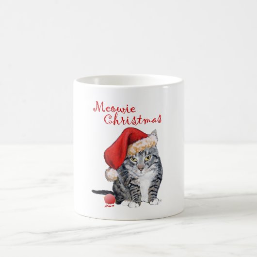 Meowie Christmas Tabby Cat Kaffeetasse (Mittel)