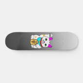 MEOWIES LUCKY CAT MANEKI NEKO GRAU / SCHWARZ SKATEBOARD (Horizontal)