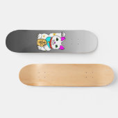 MEOWIES LUCKY CAT MANEKI NEKO GRAU / SCHWARZ SKATEBOARD (Horizontal)