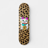 MEOWIES LUCKY CAT MANEKI NEKO LEOPARD SKATEBOARD (Vorne)