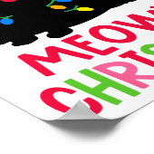 Meowing Christmas Cat Merry Catmas Funny Cats Fami Poster (Ecke)