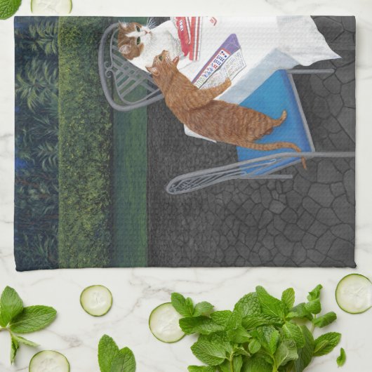 Meowjongg Geschirrtuch (Gefaltet)