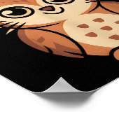 Meowl Cat Owl Hybrid Funny Meme Brain Rot Gen Alph Poster (Ecke)